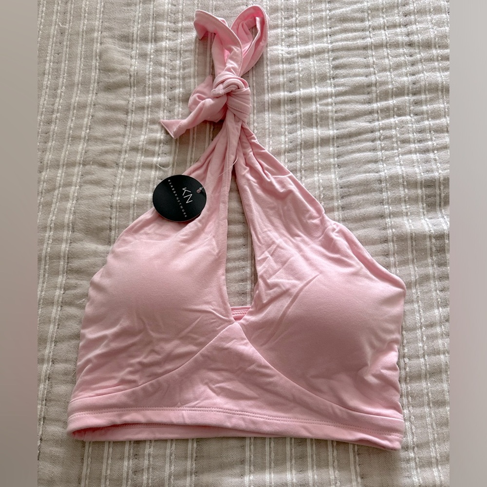 NWT KLASSY NETWORK pink keyhole top
